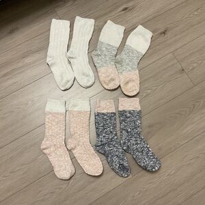 Set of 4 women’s marled ragg crew Socks